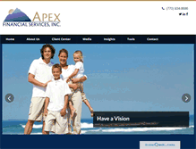 Tablet Screenshot of apexfinancial.com